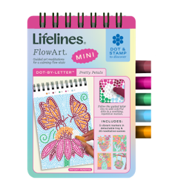 FlowArt Mini Pretty Petals Dot-By-Letter pad