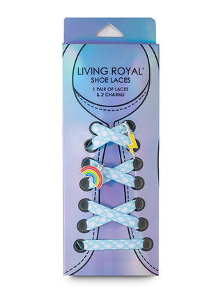 Living Royal Shoe Laces And Charm Set - Cloud