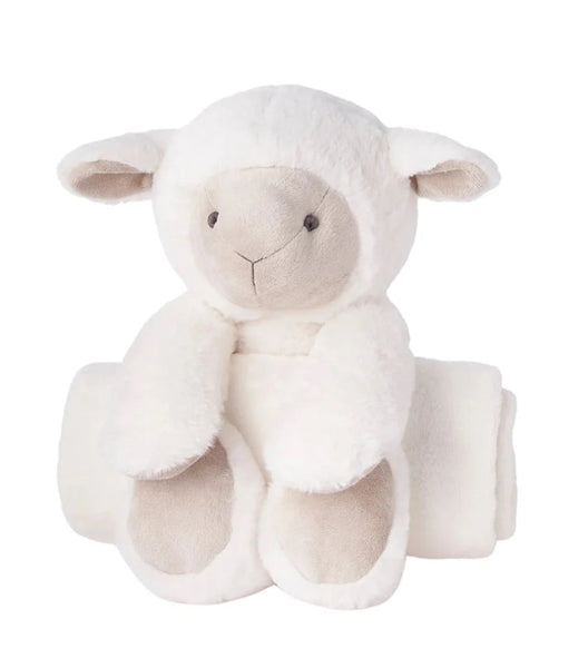 Bedtime Huggie White Plush Lamb & Blanket Set