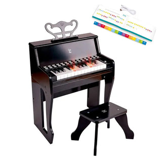 Hape Learn with Lights Black Piano with Stool for kids