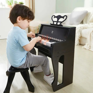 Hape toy piano with matching stool