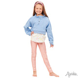 Azarhia Oversized Quarter Zip Cropped Sweatshirt