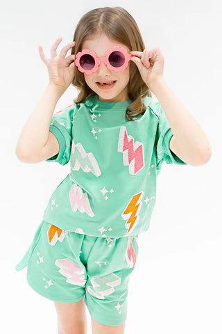 Belle Cher Lightning Bolt 2Pc Short Set