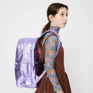 State Backpack - Kane Kids Double Pocket - Lilac Metallic