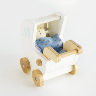 Wooden Dollhouse Nursery & Baby Set