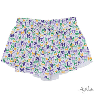 Azarhia Mardi Gras- Bows Butterfly Shorts