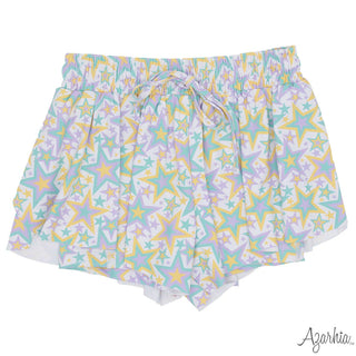 Azarhia Mardi Gras- Pastel Stars Butterfly Shorts