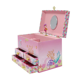 Pink Poppy Enchanted Medium Mermaid Musical Jewellery Box
