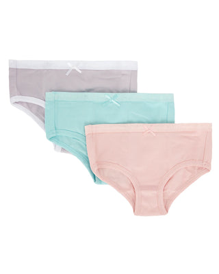 Girls MeMoi 3Pk Panty Pack  - Pink/Lavender/Blue