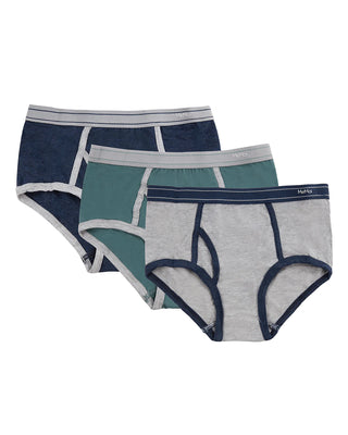 Boys MeMoi 3Pk Briefs  - Navy Heather/Sea Green/Gray Heather
