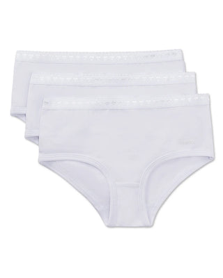 Girls MeMoi 3Pk Panty Pack  - White/White/White