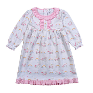 Baby Loren Pima Cotton Unicorn Gown