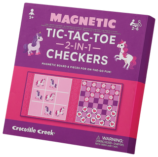 Crocodile Creek Magnetic Tic Tac Toe & Checkers Unicorn