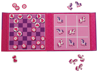 Crocodile Creek Magnetic Tic Tac Toe & Checkers Unicorn