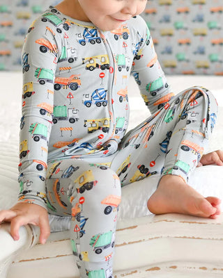 Lev Baby Mark 'Poppy': The Convertible Romper - Construction Trucks