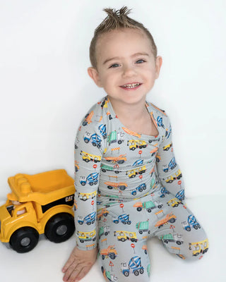 Lev Baby Mark Construction Trucks Toddler Lounge Pajamas
