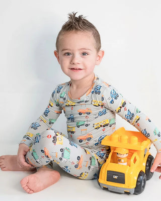 Lev Baby Mark Construction Trucks Toddler Lounge Pajamas