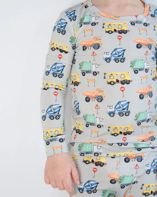 Lev Baby Mark Construction Trucks Toddler Lounge Pajamas