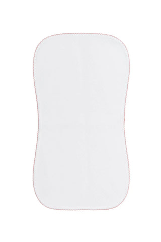 NellaPima: Quilted Burp Cloth w/ Pink Trim