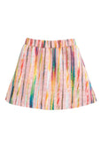 Bisby Wavy Pink Multi Wool Retro Mini Skirt