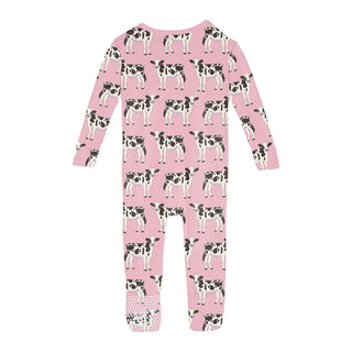 Kickee Convertible Sleeper with Zipper - Cake Pop Cows