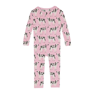 Kickee Convertible Sleeper with Zipper - Cake Pop Cows
