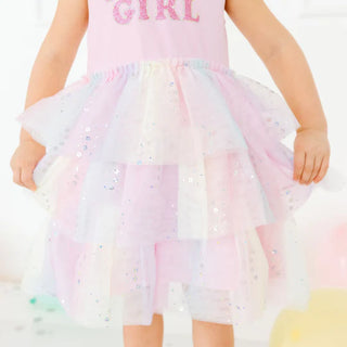 Sweet Wink Birthday Girl Fairy Dust Short Sleeve Tutu Dress