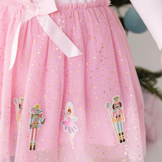 Nutcracker Applique Christmas Long Sleeve Dress