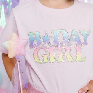 Sweet Wink Pastel Rainbow B-Day Girl Short Sleeve T-shirt- Ballet