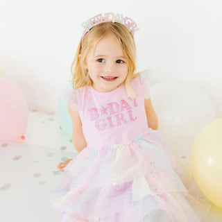 Sweet Wink Birthday Girl Fairy Dust Short Sleeve Tutu Dress