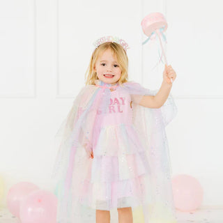 Sweet Wink Birthday Girl Fairy Dust Short Sleeve Tutu Dress