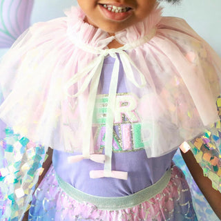 Dress Up Tulle Cape - Pink Mermaid Shimmer