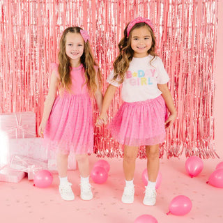 Sweet Wink Birthday Girl Rhinestone Patch S/S Tee - Ballet