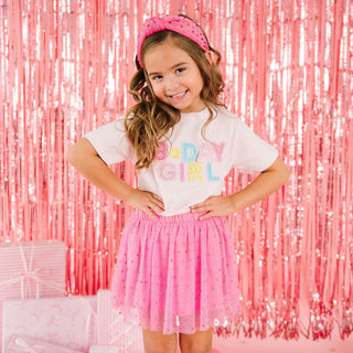 Sweet Wink Birthday Girl Rhinestone Patch S/S Tee - Ballet