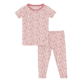 Kickee S/S Pajama Set - Baby Rose Tooth Fairy