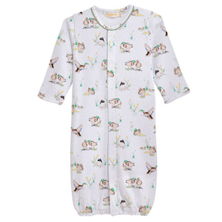 Duck Pond Printed Pima Conv. Gown w/ Piping