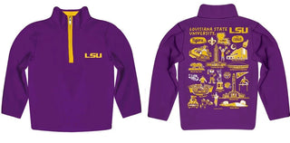 Vive La Fete LSU Tigers Performance Artwork Purple Quarter Zip Pullover