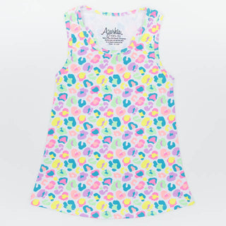 Azarhia Racerback Tank Top - Neon Leopard