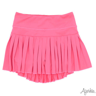 Azarhia Mini Pleated Skort - Solid Neon Pink