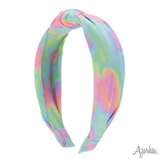 Azarhia Knotted Headband - Neon Wave