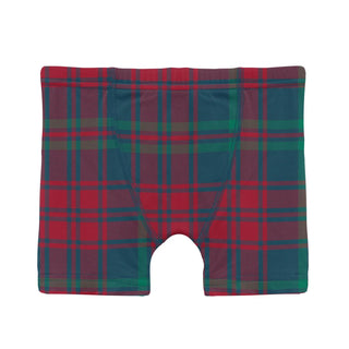 Kickee Boys Boxer Briefs - Peacock Plaid