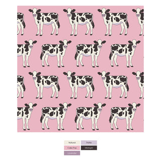 Kickee Muffin Ruffle 2 Way Zipper Footie - Cake Pop Cows
