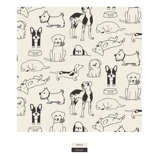 Kickee Convertible Sleeper with Zipper - Natural Dogs