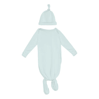 Kickee Layette Gown Converter & Single Knot Hat Set - Fresh Air