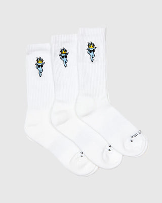 GOAT USA White OG 6Pk Socks