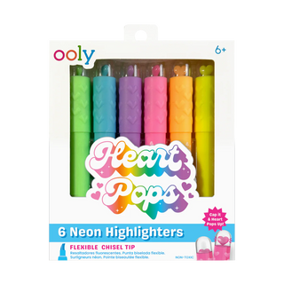 Ooly Heart Pops Neon Highlighters (Set of 6)