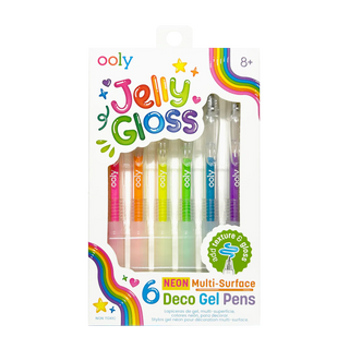 Ooly Jelly Gloss Neon Multi Surface Deco. Gel Pens (Set of 6)
