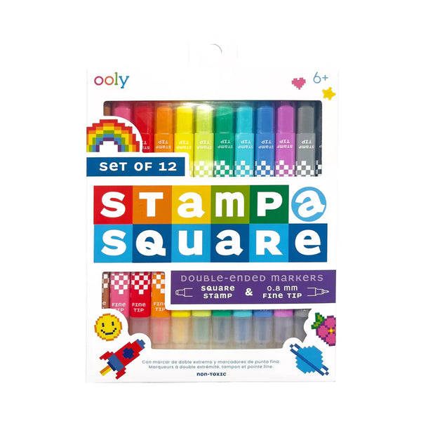 Ooly Stamp-a-Square 12Pc Double Ended Markers