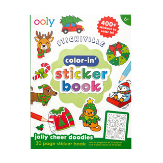 Ooly Stickiville Color-In' Sticker Book - Jolly Cheer Doodles