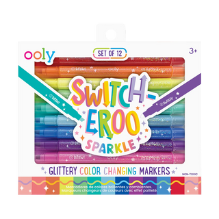 Ooly Switch-eroo Sparkle Glittery Color Changing Markers -Set of 12